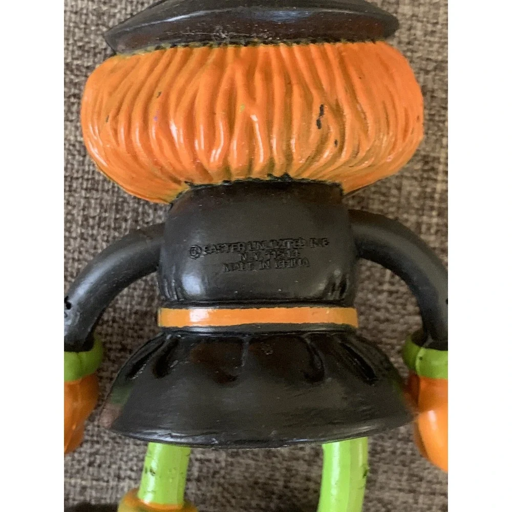 Bendable Witch  Pumpkin Toys Halloween Fun World Easter Unlimited VTG Bendy